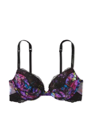 Бюстгалтер Victoria's Secret Shine Push-Up Bra Thong Moody Floral