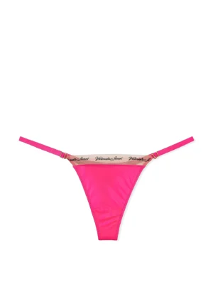 Трусики Victoria's Secret Smooth Logo Embroidery Lightly Lined - Pink, XL