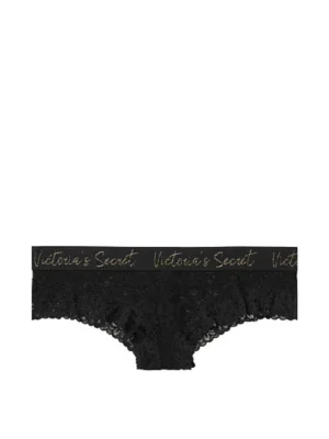 Трусики Victoria's Secret Cotton Logo Thong Hipster Panty Black