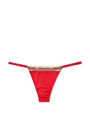 Трусики Victoria's Secret Smooth Logo Embroidery Lightly Lined - Red, S
