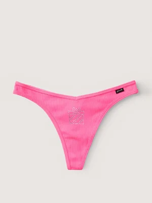 Трусики Victoria's Secret Cotton Logo Thong Hipster Panty Tiffani