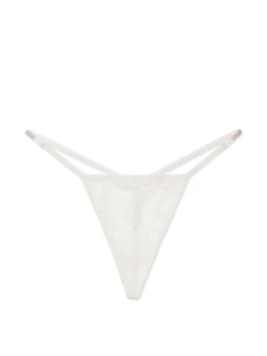 Трусики Victoria's Secret Shine Strap Lace V-String Panty Coconut White