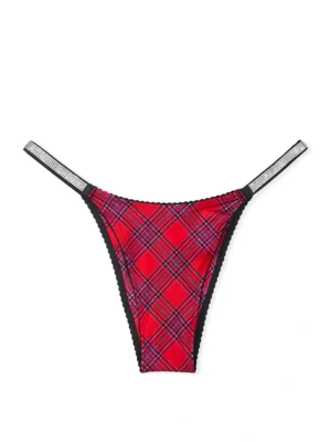 Трусики Victoria's Secret Red Plaid Shine Strap Brazilian Panties