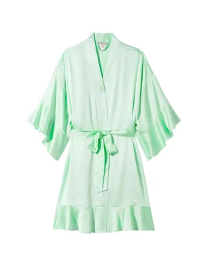 Халат Victoria's Secret Satin Flounce Robe Light Green