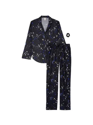 Піжама Фланелева Victoria's Secret Flannel Long Pajama Set Black