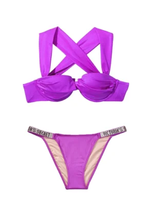 Купальник Victoria's Secret Pink Bando Swim Plum