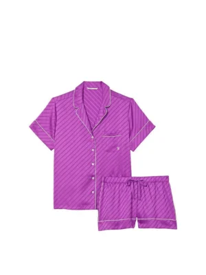 Піжама Victoria's Secret Satin Short Pajama Set Plum