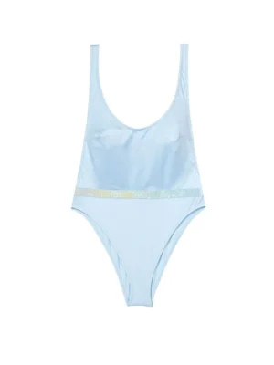 Купальник Victoria's Secret Shine Plunge One-Piece Swimsuit Blue