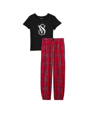Піжама Фланелева Victoria's Secret Flannel Shimmer Long Pajama Set