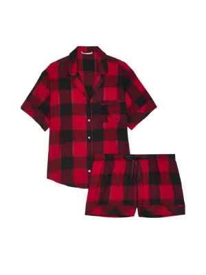 Піжама Фланелева Victoria's Secret Short PJ Set Red Plaid