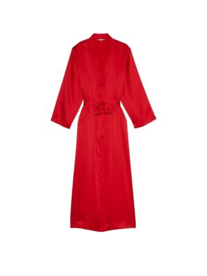 Халат Victoria's Secret Flounce Satin Robe Lipstick Foil