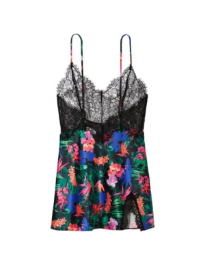 Пеньюар Victoria's Secret Lace Top Satin Slip Moonlit Tropic