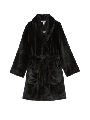 Халат Victoria's Secret Logo Short Cozy Robe Black