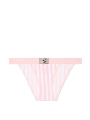 Трусики Victoria's Secret Logo Cotton Shine Patch Tanga Panty