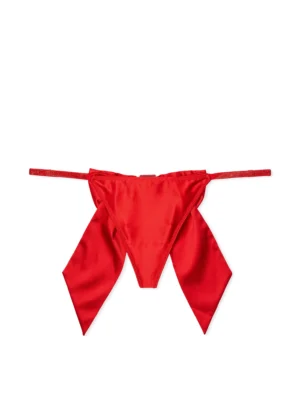 Трусики Victoria's Secret Satin Twinkle Bow V-String Panty