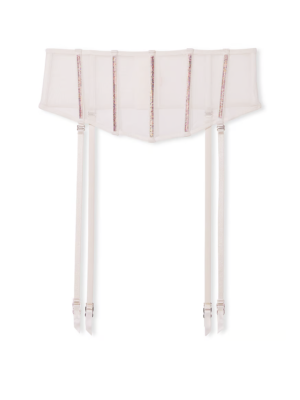 Пояс для чулок Victoria's Secret Shine Strap Lace Garter Belt Coconut White