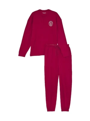 Піжама Victoria's Secret Cotton Long Pajama Set Rhinestone