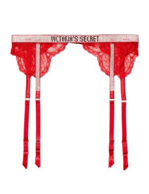 Пояс для чулок Victoria's Secret Shine Strap Garter Belt Lipstick Lace