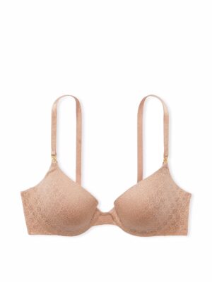Victoria's Secret Icon Push-Up lace Demi Bra praline