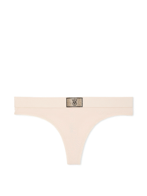 Logo Cotton Shine Patch Thong Panty Victoria’s Secret трусики стрінги
