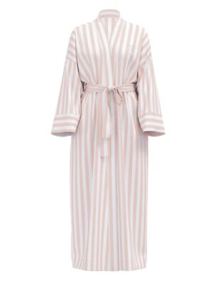 Бавовняний довгий халат Victoria's Secret Toasted Sugar Stripes Cotton Long Robe
